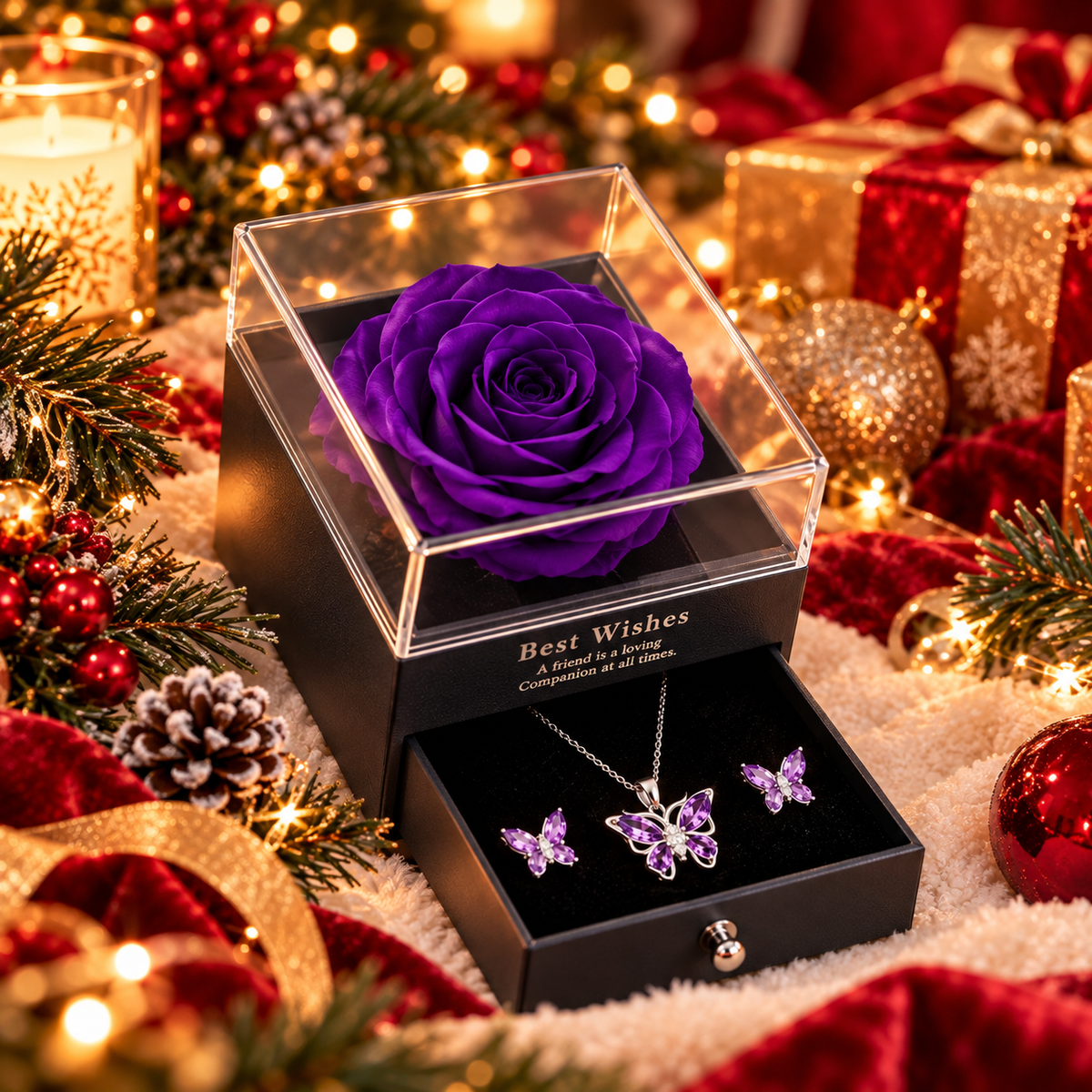 Forever Rose & Butterfly Jewellery Gift Set
