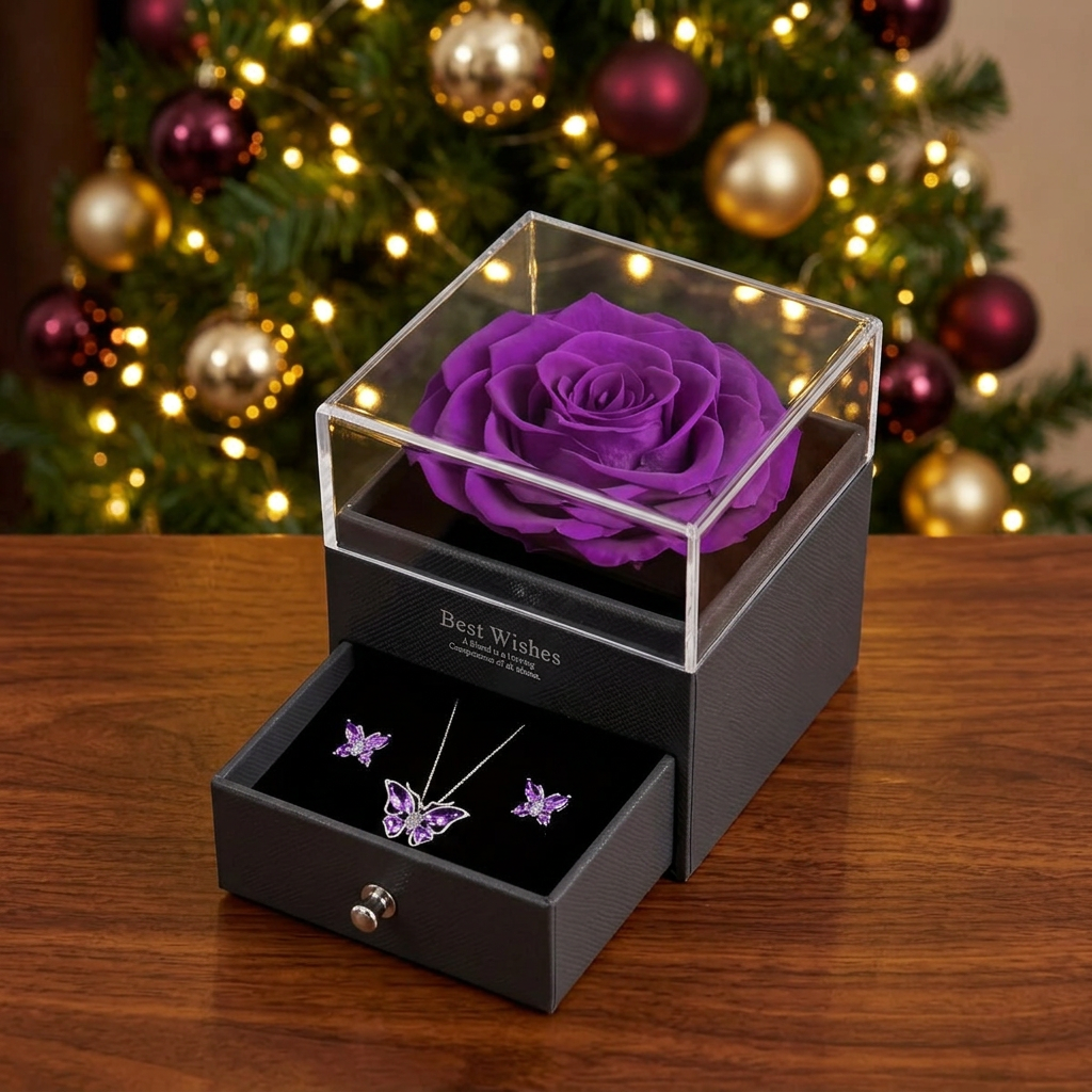 Forever Rose & Butterfly Jewellery Gift Set