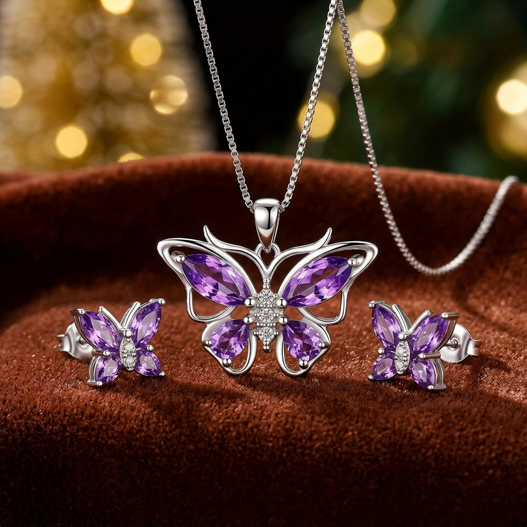 Forever Rose & Butterfly Jewellery Gift Set