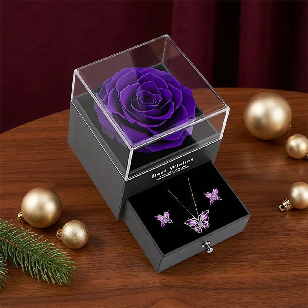 Forever Rose & Butterfly Jewellery Gift Set