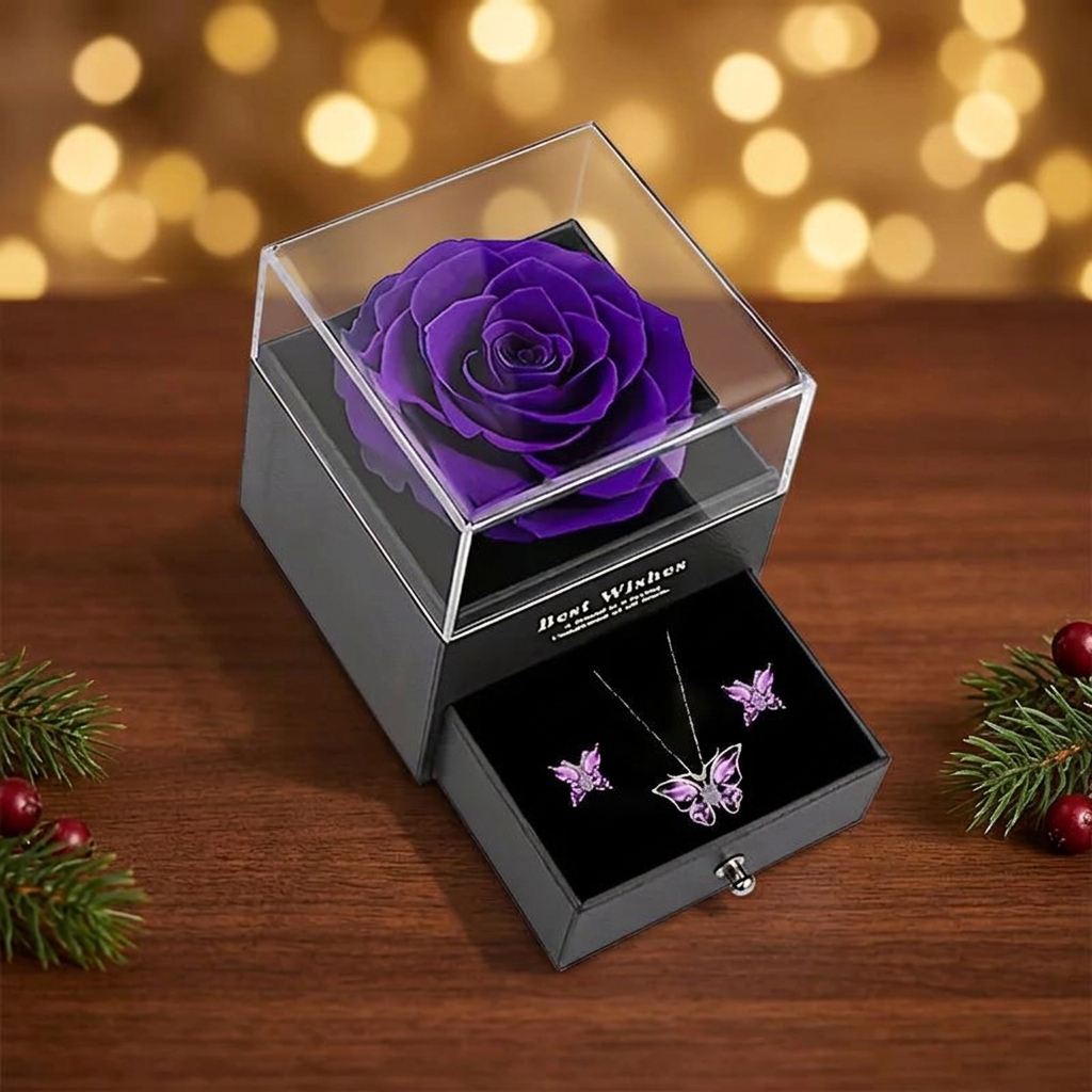 Forever Rose & Butterfly Jewellery Gift Set